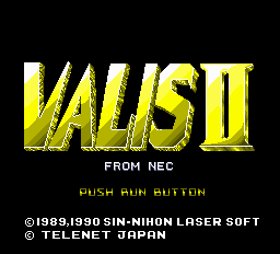 Valis II Title Screen